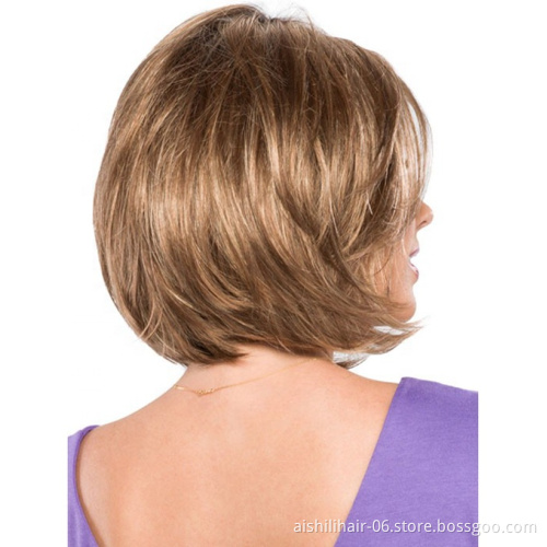 Aishili gold synthetic bob natural straight hair high quality for women